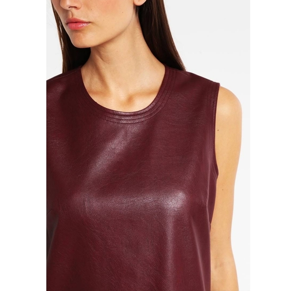 BCBGMaxAzria Sheridan Faux Leather Dress, Size Small, Color Royal Port - Picture 5 of 17